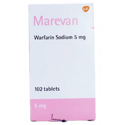 MAREVAN 5 MG ( WARFARIN SODIUM ) 102 TABLETS MAREVAN 5 MG ( WARFARIN SODIUM ) 102 TABLETS